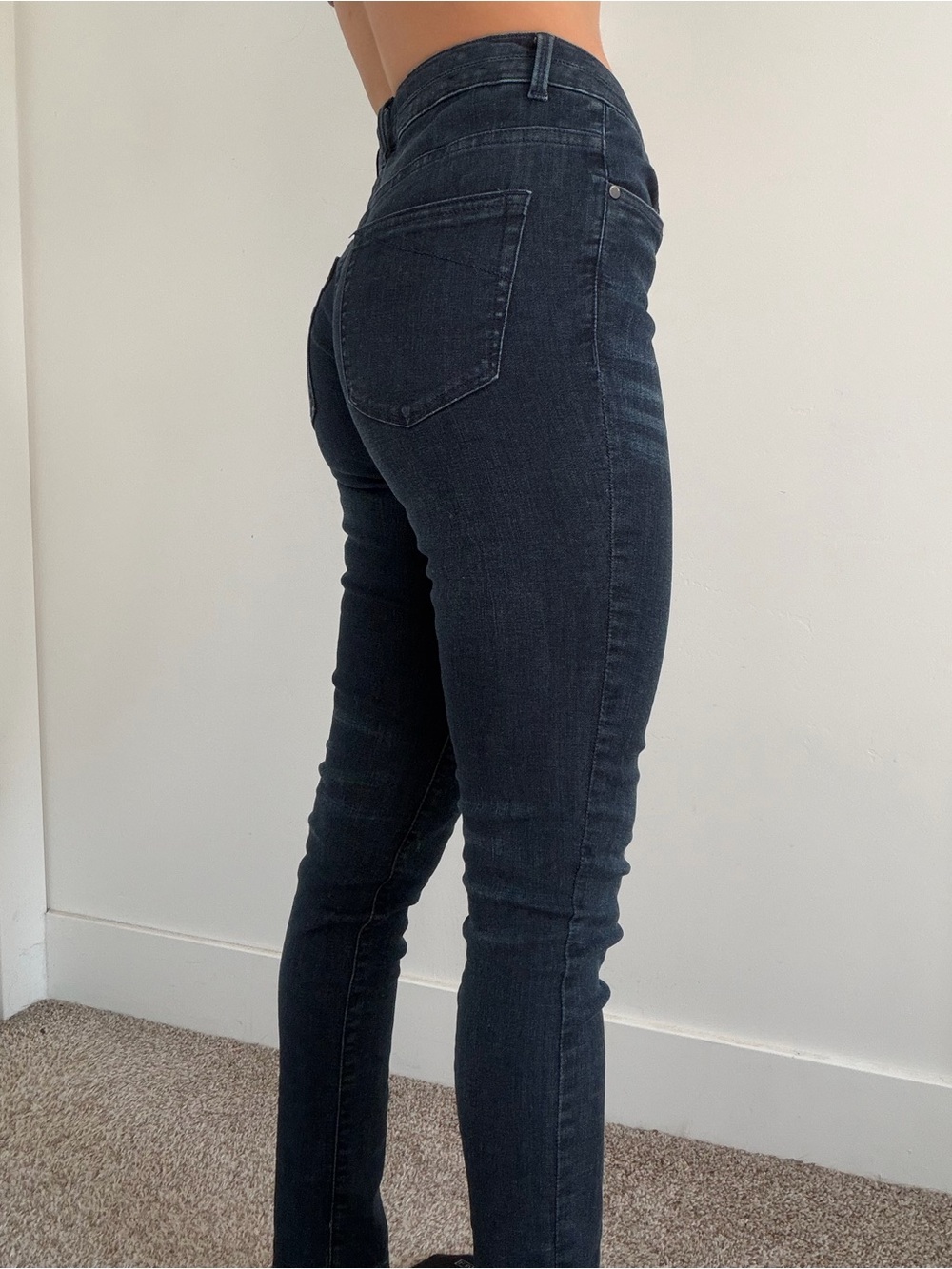 Black Diamond Navy Skinny Jeans for Women